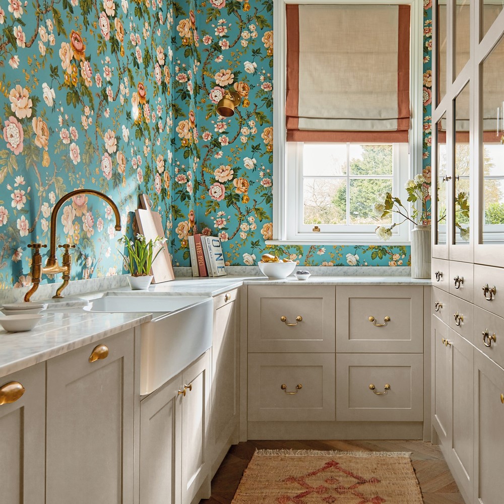 Hykenham Wallpaper 217041 by Sanderson in High Sea Ginger